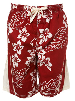 Burton Red Floral Swim Shorts