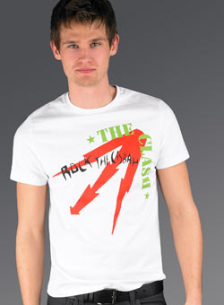 White `he Clash`Printed T-Shirt