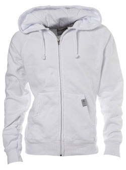 White Plain Zip Thru Hoodie