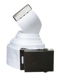 White Webbed Belt