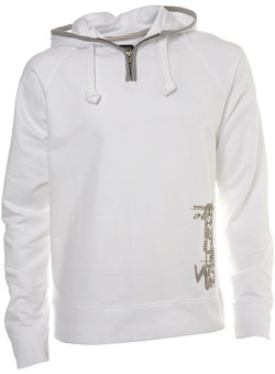 White Zip Neck Over Head Hoodie