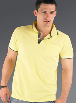 Yellow Pique Polo Shirt