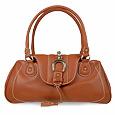 Horsebit Flap Dark Tan Italian Leather Flap Bag