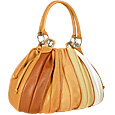 Buti Tulip - Beige to Brown Leather Drawstring Ring Tote