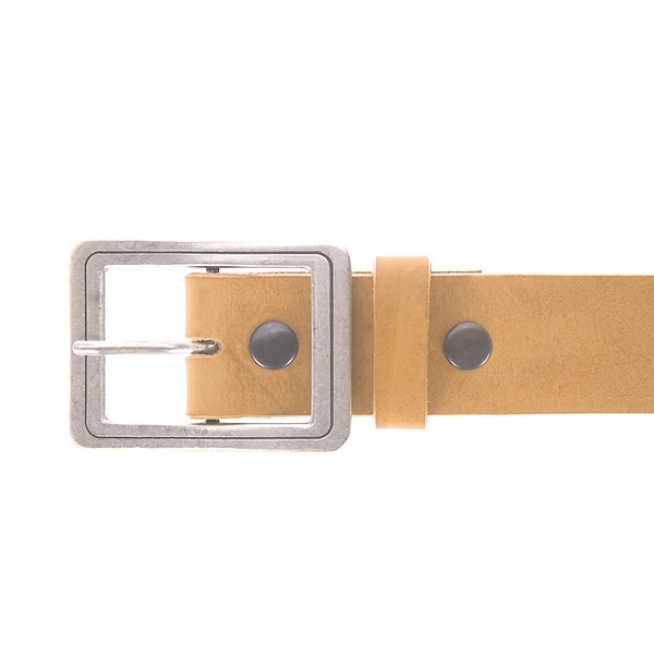 Butterfly Blue Tan Leather Belt by