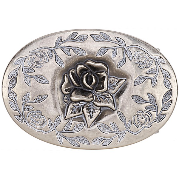 Butterfly Blue Tattoo Rose Belt Buckle by