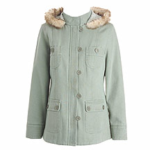 Butterfly by Matthew Williamson Green canvas coat