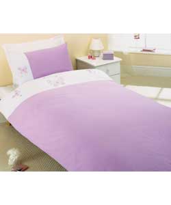 Butterfly Single Duvet Cover Set - Heather