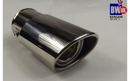 BWUK STEEL EXHAUST TRIM TIP MUFFLER CHROME TAIL CAR 60MM UNIVERSAL (CAP EX3)