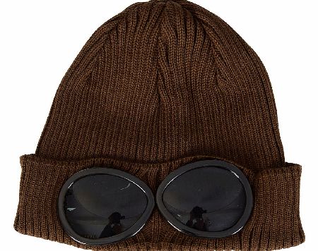 C.P Company Goggle Beanie Hat Khaki