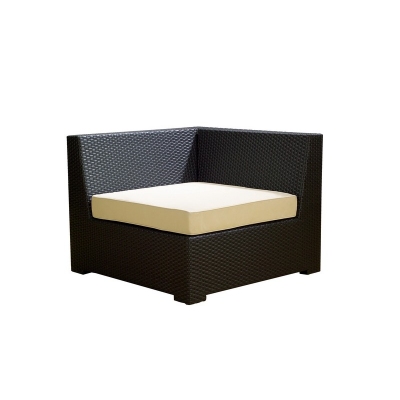 Quattro Black Wicker Corner Chair