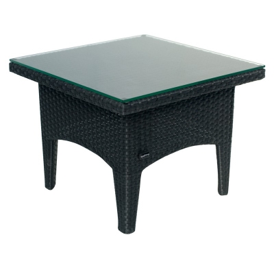 Quattro Black Wicker Small Table