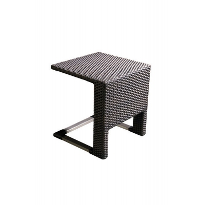 Quattro Small Black Wicker Over HangingTable