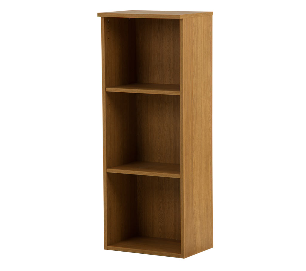 Oak narrow bookcase