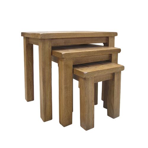 Rustic Oak Nest of Tables 1001.064