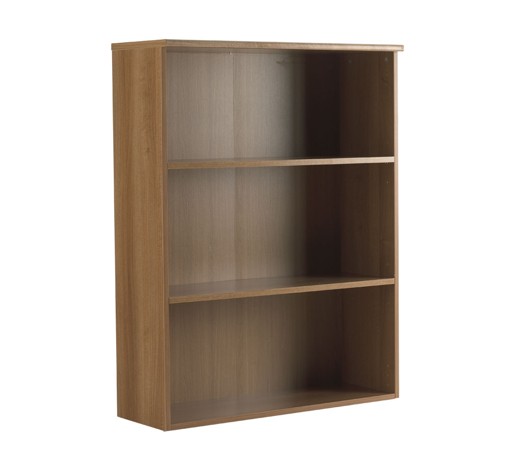 Calgary wide bookcase in Walnut