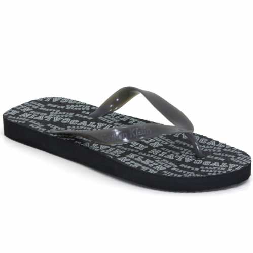 - Printed Flip Flop -  Black