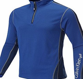 Calvin Klein 1/4 Zip Golf Overknit Ocean 3XL