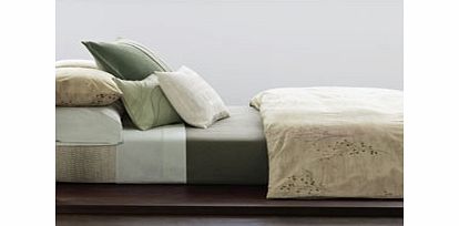 Calvin Klein Briar Bedding Fitted Sheet (Grey Percale) Double