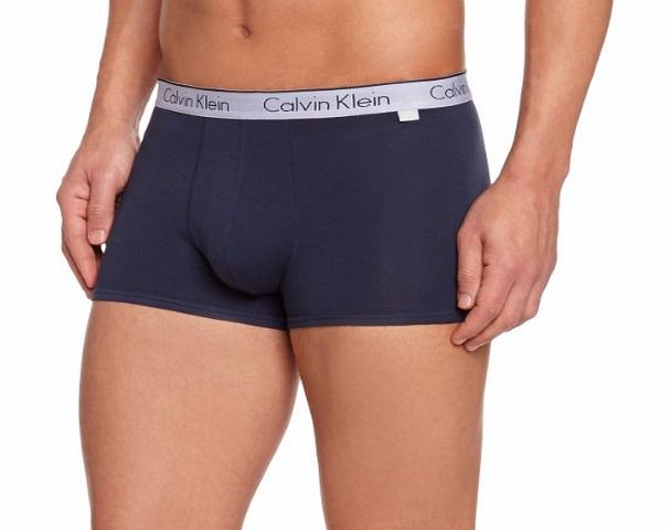 CK One Cotton Stretch Boxer Trunk, Navy Size: Medium