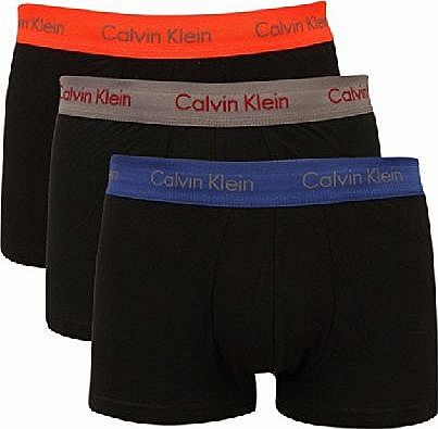 Mens 3 Pack Tip Waistband Boxer Trunks Black XL