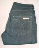 Mens Lightweight Blue Denim Straight Leg Jeans