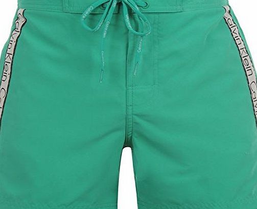 Calvin Klein Mens Surf Shorts Swimming Board Beach Drawstring Zip Fasten Comfort Green XXL