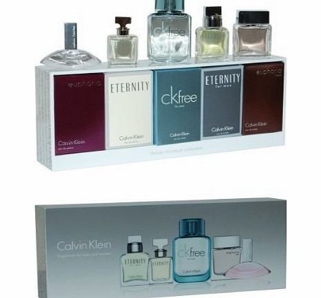 Miniature Collection Euphoria Eau de Parfum/ Eternity Eau de Parfum/ CK Free Eau de Toilette/ Eternity Eau de Toilette and Euphoria Eau de Toilette - 10 ml (Set of 5)