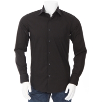 Poplin Stretch Shirt Black