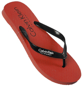 Red Rubber Flip Flops