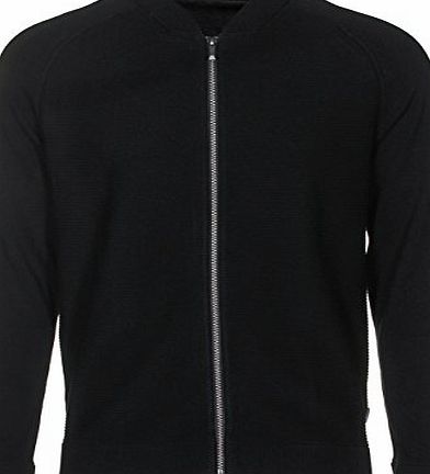 Calvin Klein Santiano raglal zip through Black S