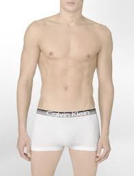 Calvin Klein Gunmetal Cotton Trunk White