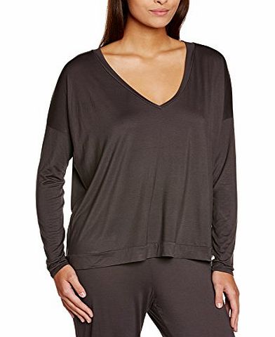 Calvin Klein underwear Womens Pyjama Top - Brown - Braun (LIQUER 31A) - 12