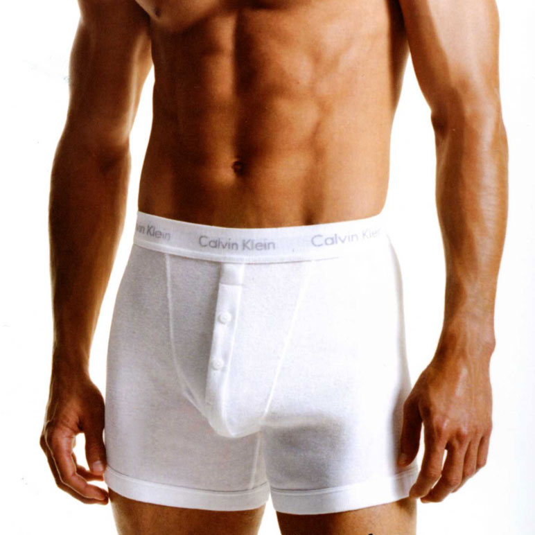 White Button Fly Boxer by Calvin Klein