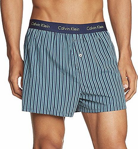 Calvin Klein Woven Slim Fit Boxer, Louis Stripe - Blue Medium Multi