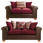 large & regular sofa, aubergine