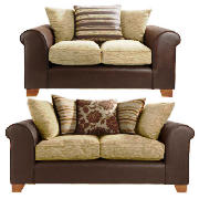 large & regular sofas, chocolate