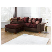 left hand facing corner sofa, aubergine