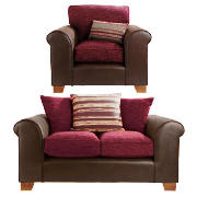 regular sofa & armchair, aubergine