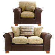 regular sofa & armchair, chocolate