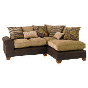 right hand facing corner sofa, chocolate