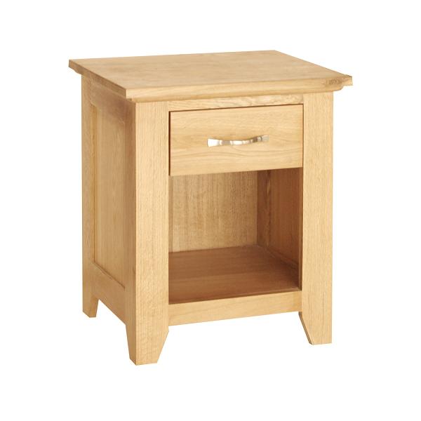 cambridge Oak 1 Drawer Bedside/Lamp Table