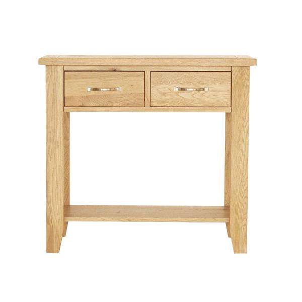 cambridge Oak 2 Drawer Console Table