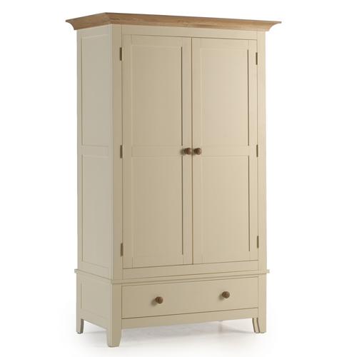 Painted Pine and Ash Wardrobe with