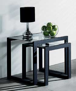 camden Black Frame Nest of Tables