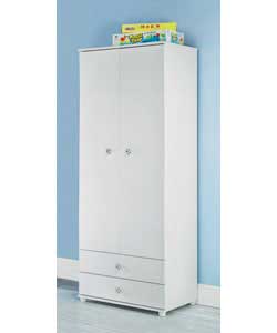 Cameo 2 Door 2 Drawer Wardrobe - White