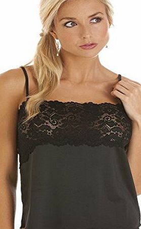 Camille Womens Ladies Luxury Black Camisole Lace Trim Vest Top 10-22 14