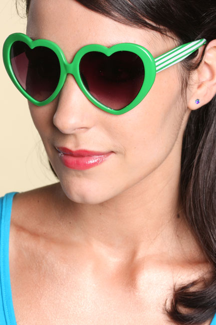 green heart sunglasses