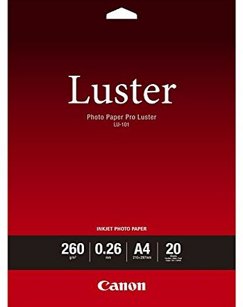 Canon A4 Pro Luster Photo Paper (Pack of 20)