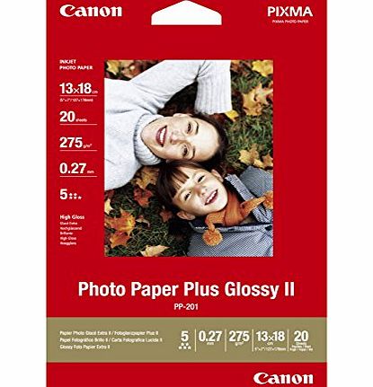 Canon Original 2311B018 PP-201 5x7 Bubble Jet Media Photo Paper 5x7 (20 Sheets)